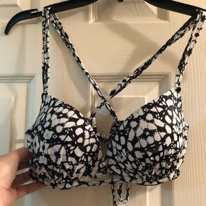 Black and White Multi Strap Bikini